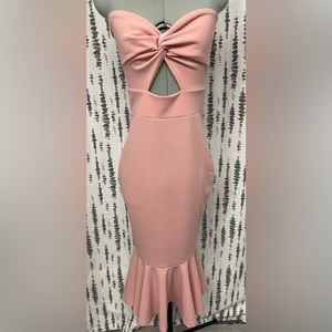 🖤GOOD TIMES PALE PINK STRAPLESS DRESS